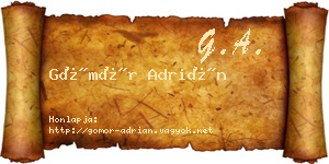 Gömör Adrián névjegykártya